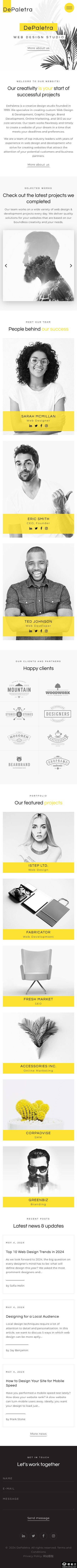 创艺设计工作室网站模板-手机预览