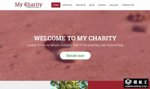 慈善公益机构活动响应式网页模板