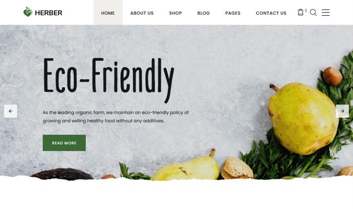 绿意有机食品商城网站模板