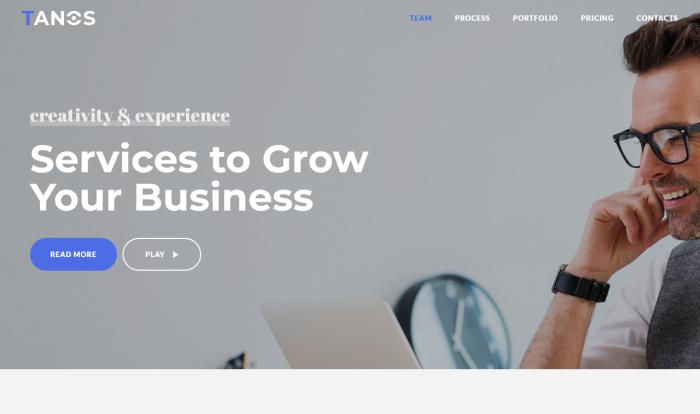 业务成长展示着陆页模板