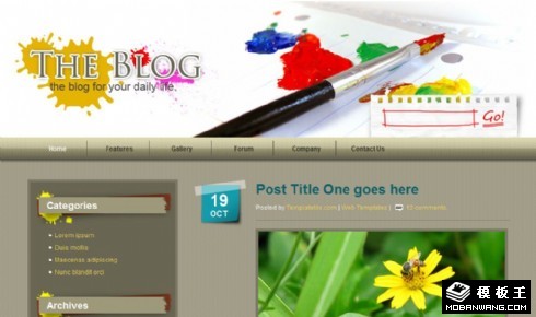 色彩风景BLOG网页模板