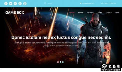 体感游戏介绍响应式网站模板