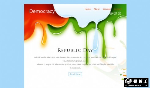民主主题响应式网页模板