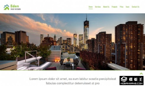 伊甸园房地产响应式网页模板