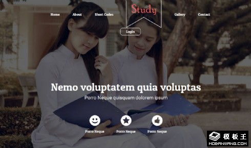 教育培训平台响应式网页模板