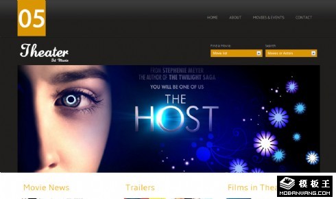剧场院线预告网页模板