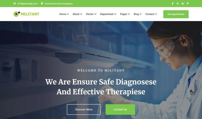 牙科诊所专业医疗团队展示网站模板