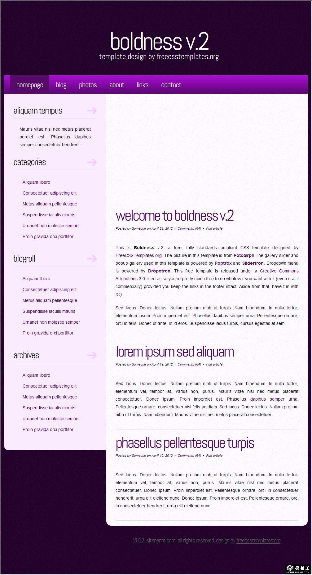 魄力-紫梦信息网页模板