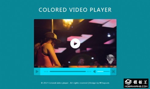 绿色视频播放器响应式网页模板