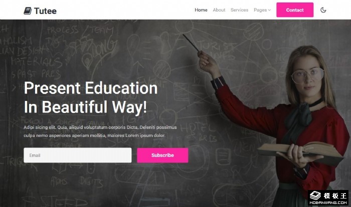 在线辅导教育网站模板