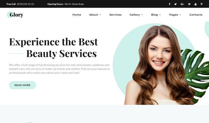 高端美容保健服务网站模板