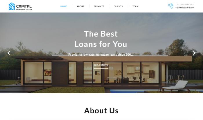 金融快贷业务着陆页模板