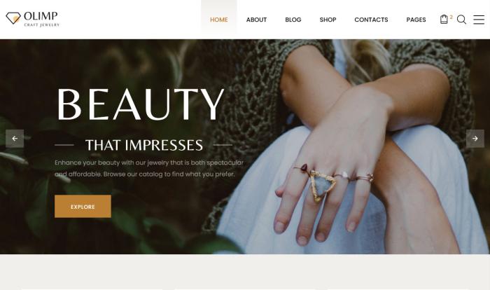 璀璨珠宝品牌商城网站模板