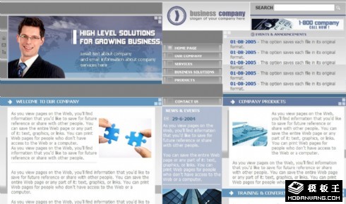 商务公司成功案例网页模板