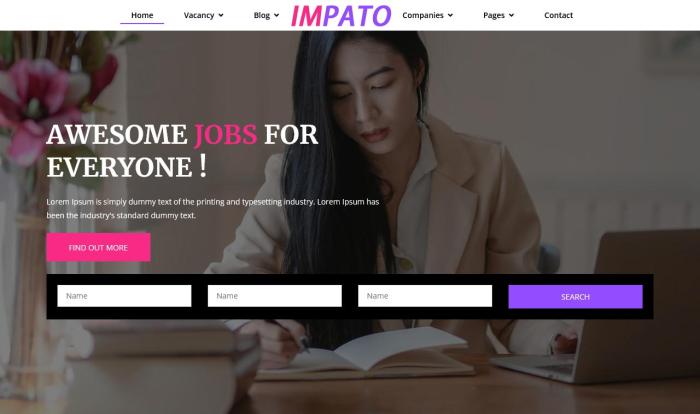 招聘求职门户网站模板