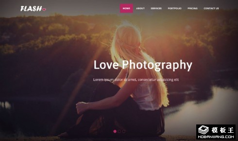 闪光摄影服务响应式网页模板