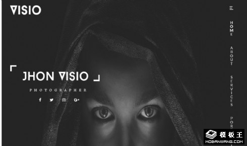 人物艺术摄影响应式网页模板