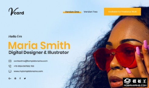 个人服务展示动态响应式网站模板