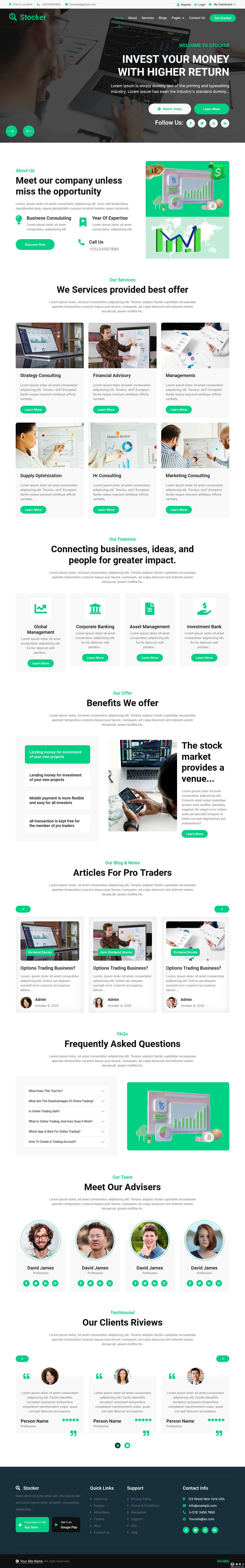 资产投资交易管理网站模板-PC预览