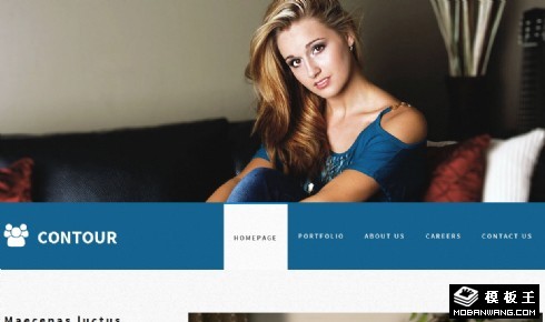 轮廓艺术照片网页模板