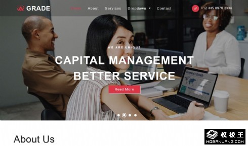 职业服务动态响应式网站模板