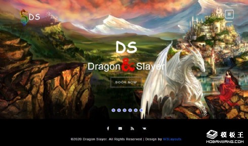 游戏主题展示响应式网页模板