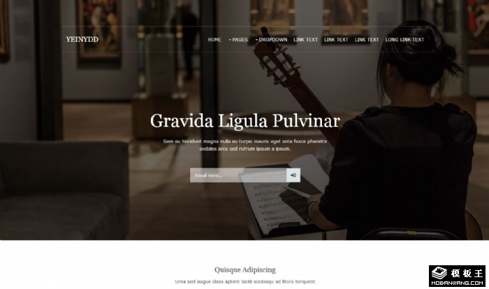 休闲图文动态信息网页模板