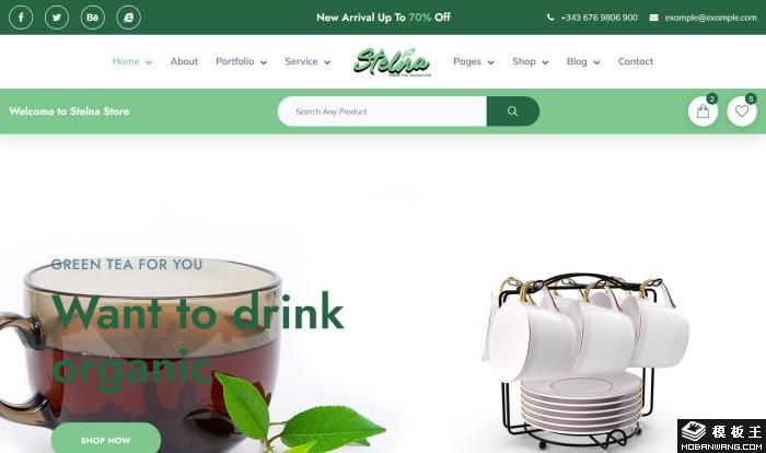 茶饮茶叶品牌电商平台网站模板