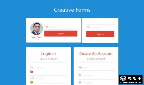 多种登录内容提交表单网页模板