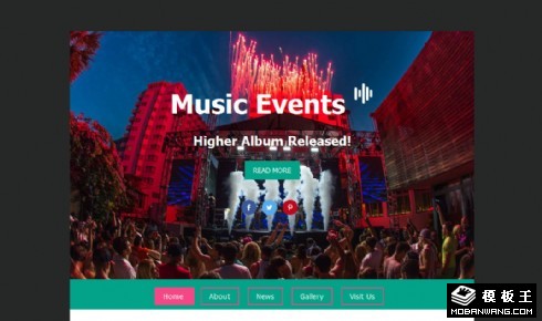 音乐演出活动响应式网页模板
