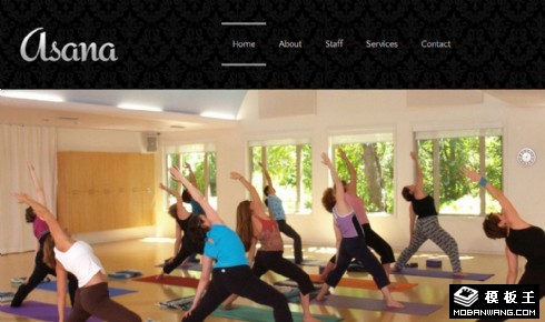 瑜伽体位练习网页模板