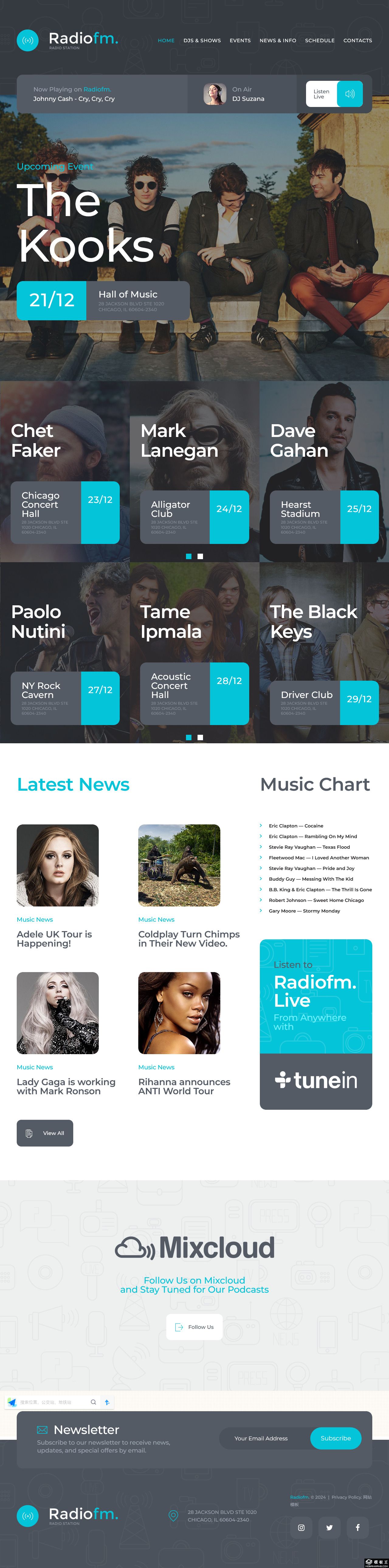 精品音乐电台官网模板-PC预览