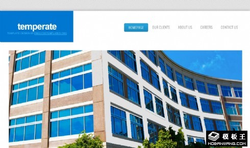 蓝色简约商务动态网页模板