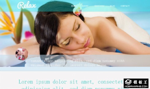 SPA全身放松网页模板
