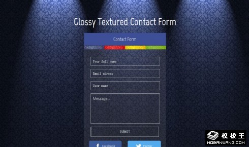 花纹灯光信息提交表单网页模板