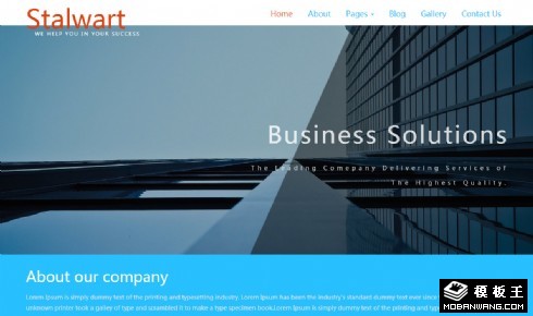 高级商务形象服务响应式网站模板