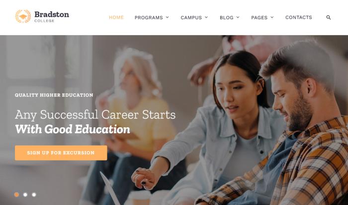 卓越教育学院课程网站模板