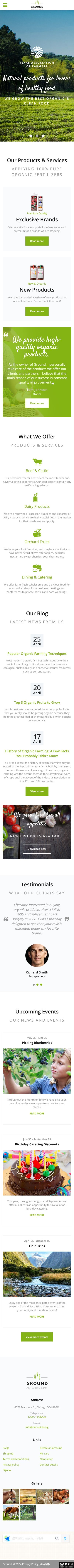 纯净有机休闲生活网站模板-手机预览