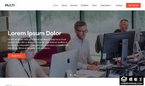 公关服务项目响应式网页模板