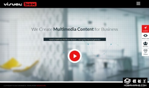 单页面视频弹出播放响应式网页模板