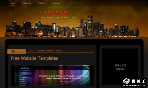 都市之夜日志动态网页模板