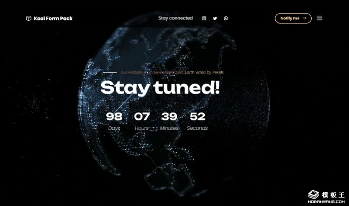 旋转星球多功能组件网页模板