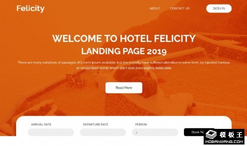 休闲旅馆客栈响应式网页模板