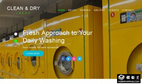 干洗服务中心响应式网页模板