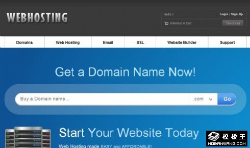 域名网站托管中心网页模板