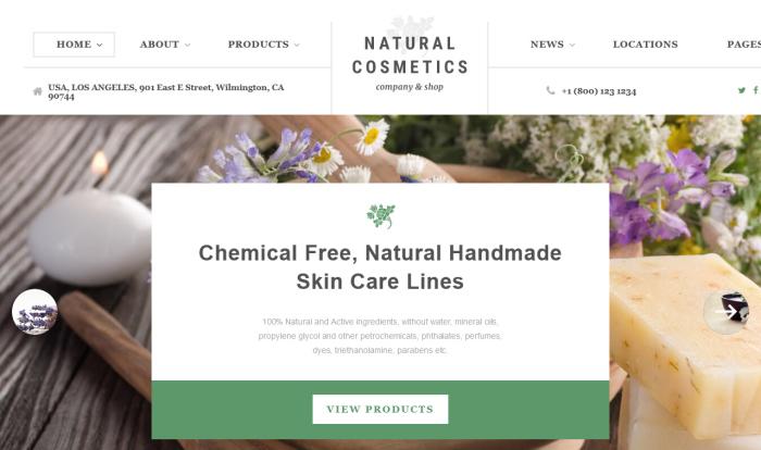 天然化妆品专属网站模板