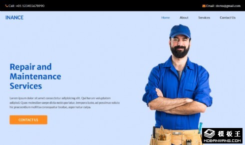房屋维修维护响应式网页模板