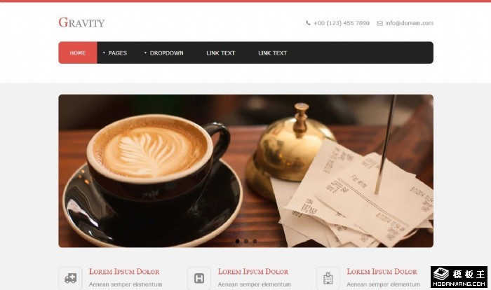 休闲创意展示网页模板