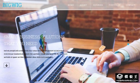 信息化商务服务响应式网页模板