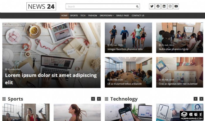 图文新闻门户网站模板